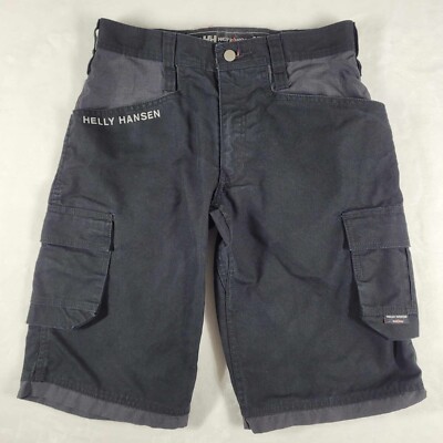 Helly Hansen Workwear Cargo Shorts Mens 32 Black Outdoor Active Casual Pockets