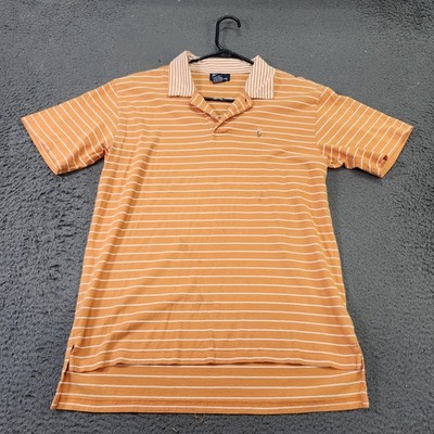 Polo Ralph Lauren Polo Shirt Boys XL 20 Orange Stripe Short Sleeve Golf Logo