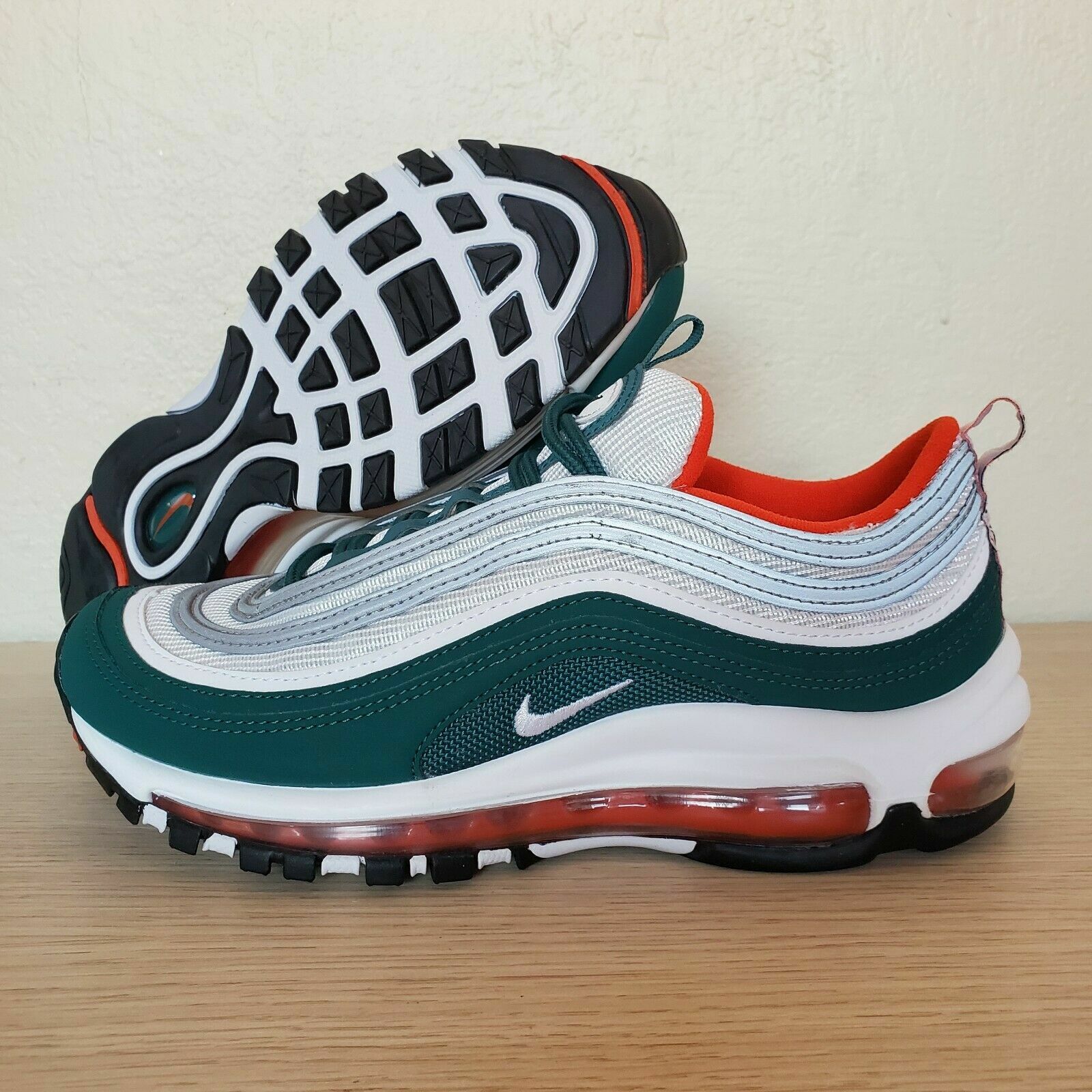 Nike Air Max 97 Rainforest Bianco Arancione Miami Hurricanes ... Nike Air Max 97 Rainforest Bianco Arancione Miami Hurricanes ...