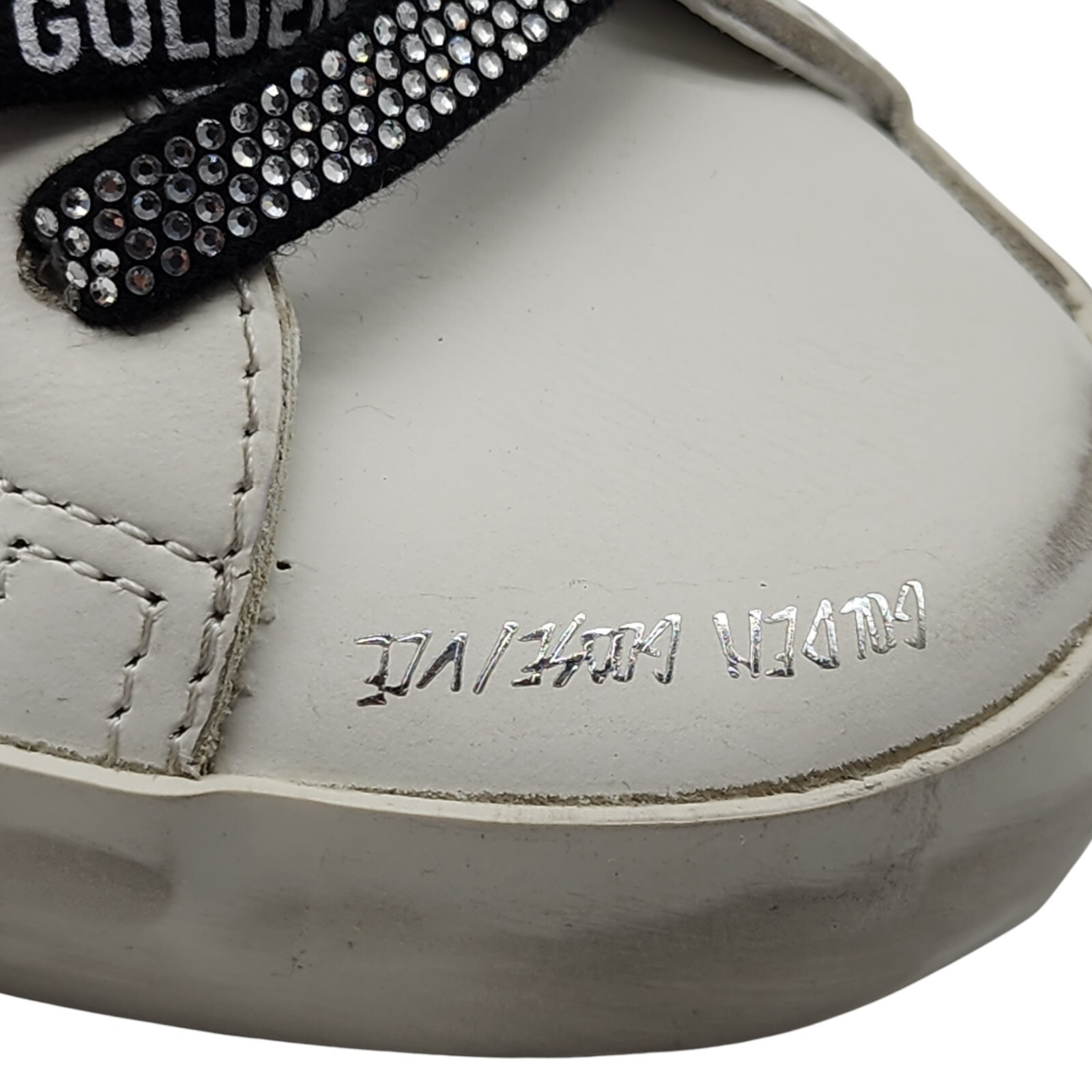 Pre-owned Swarovski Golden Goose Superstar Classic Sneakers With  - Leather - White $985