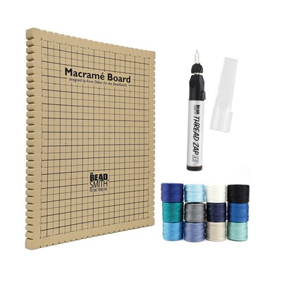 The Beadsmith Mini Macrame Kit - Bead Board 11.5 x 15.5 inches - Thread Zap I...