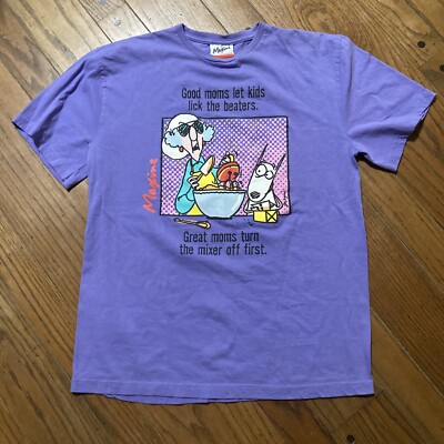 Maxine Mens Graphic T-Shirt Crew Tee XL VTG Dark Humor Beaters Lavender Hallmark