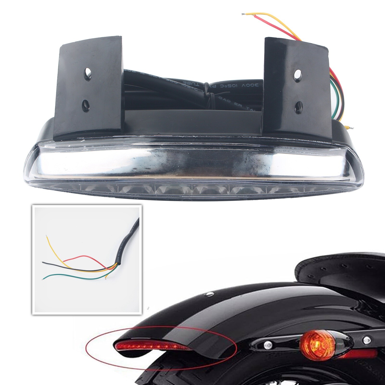 LED Signal Brake Tail Light Fender Edge For Harley Davidson