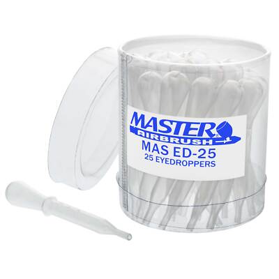 25 Disposable Plastic PIPETTE EYE DROPPERS Transfer Liquids Mix Airbrush Paint
