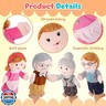 6 Pcs Family Hand Puppets 12 Inch Grandparents, Mom and Dad, Brother and Sister Plush Hand Puppet Toys Role-Play Toy Puppets for Kids Storytelling Imaginative Pretend Play Teaching Preschool(6 Family D)