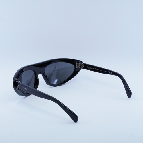 Pre-owned Celine Cl40261i 01a Shiny Black/smoke 60-19-125 Sunglasses Authentic In Gray