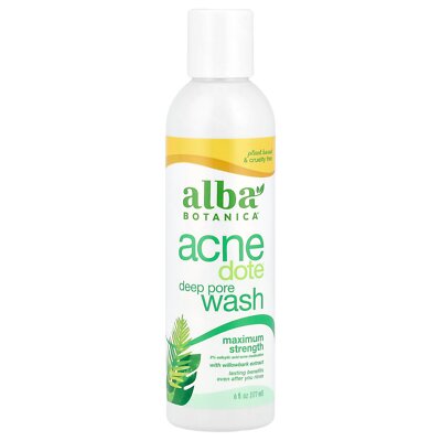 Alba Botanica Acne Dote Deep Pore Wash без масла 6 жидких унций 177 мл Leaping Bunny, Нет