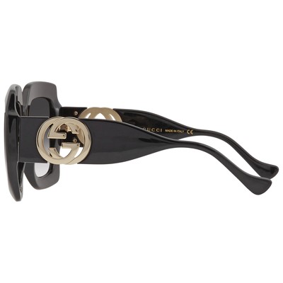 Pre-owned Gucci Grey Gradient Square Ladies Sunglasses Gg1022s 006 54 Gg1022s 006 54 In Gray