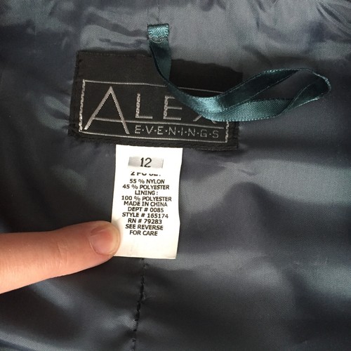 Alex Evenings Sz 12 Dress Long Skirt Jacket 2-piece NWT Smoke Blue Gray