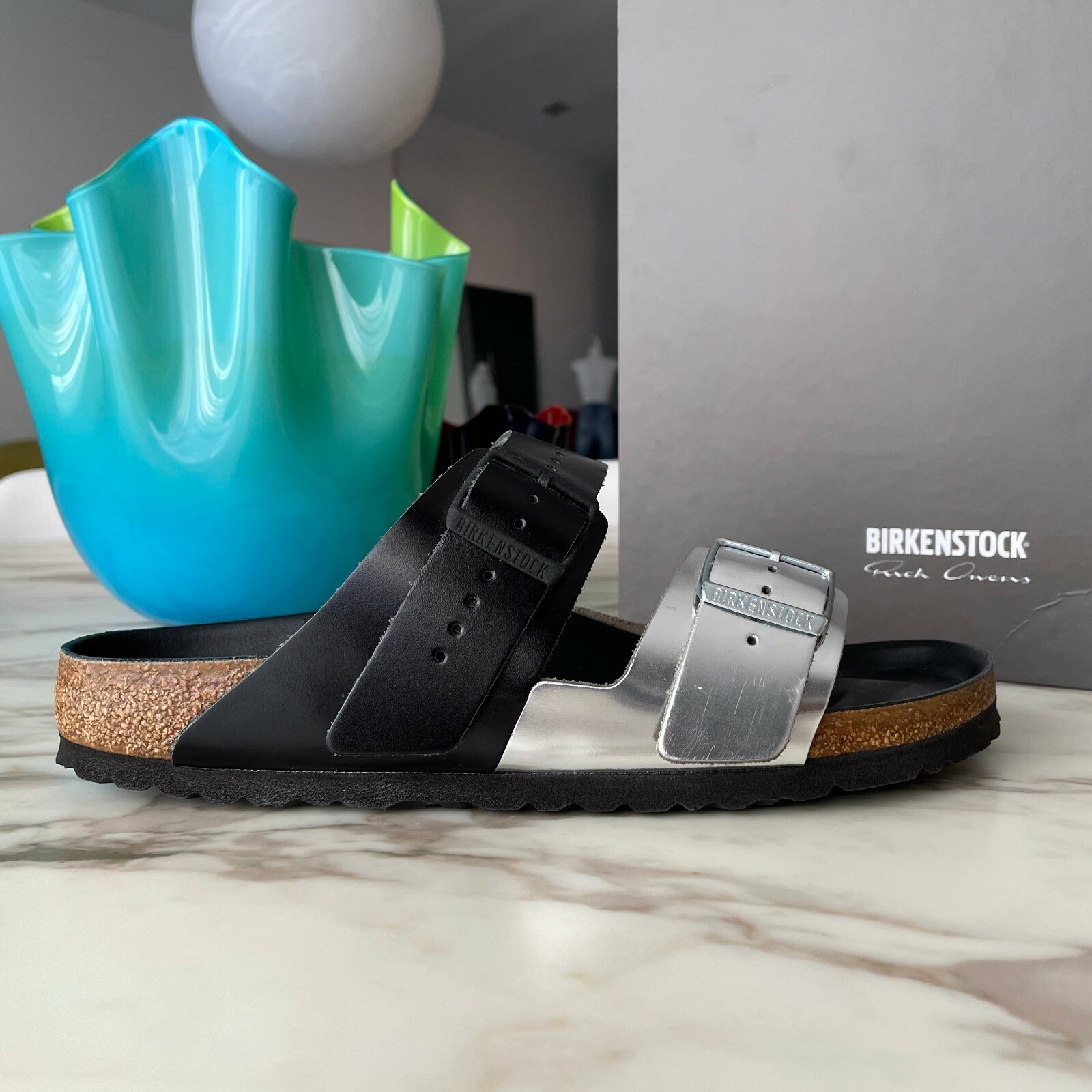 Rick Owens × BIRKENSTOCK アリゾナ ポニーヘア サンダル ブラック 40