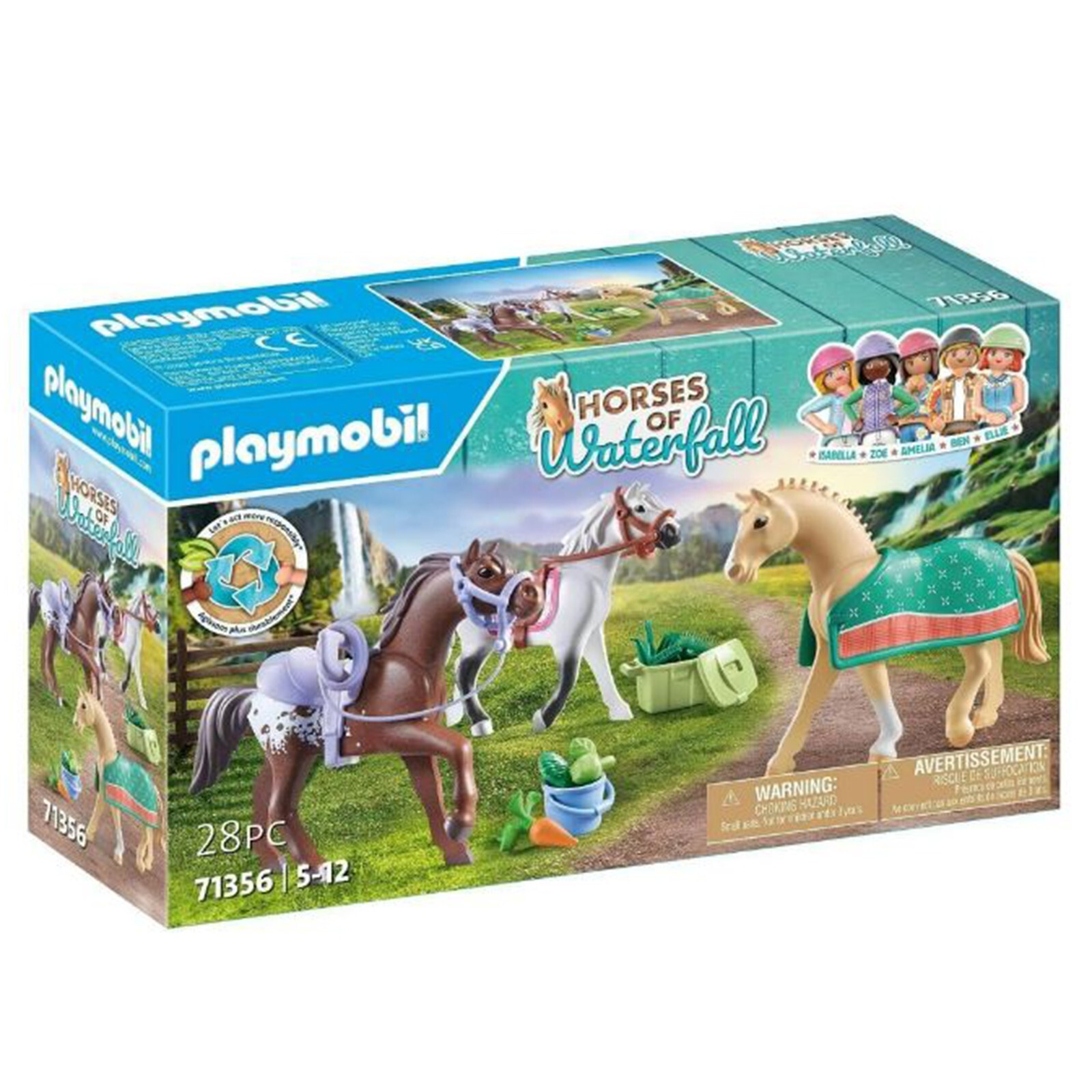 Игровой набор Playmobil Лошадки из Водопада Три лошади 71356 НОВЫЙ