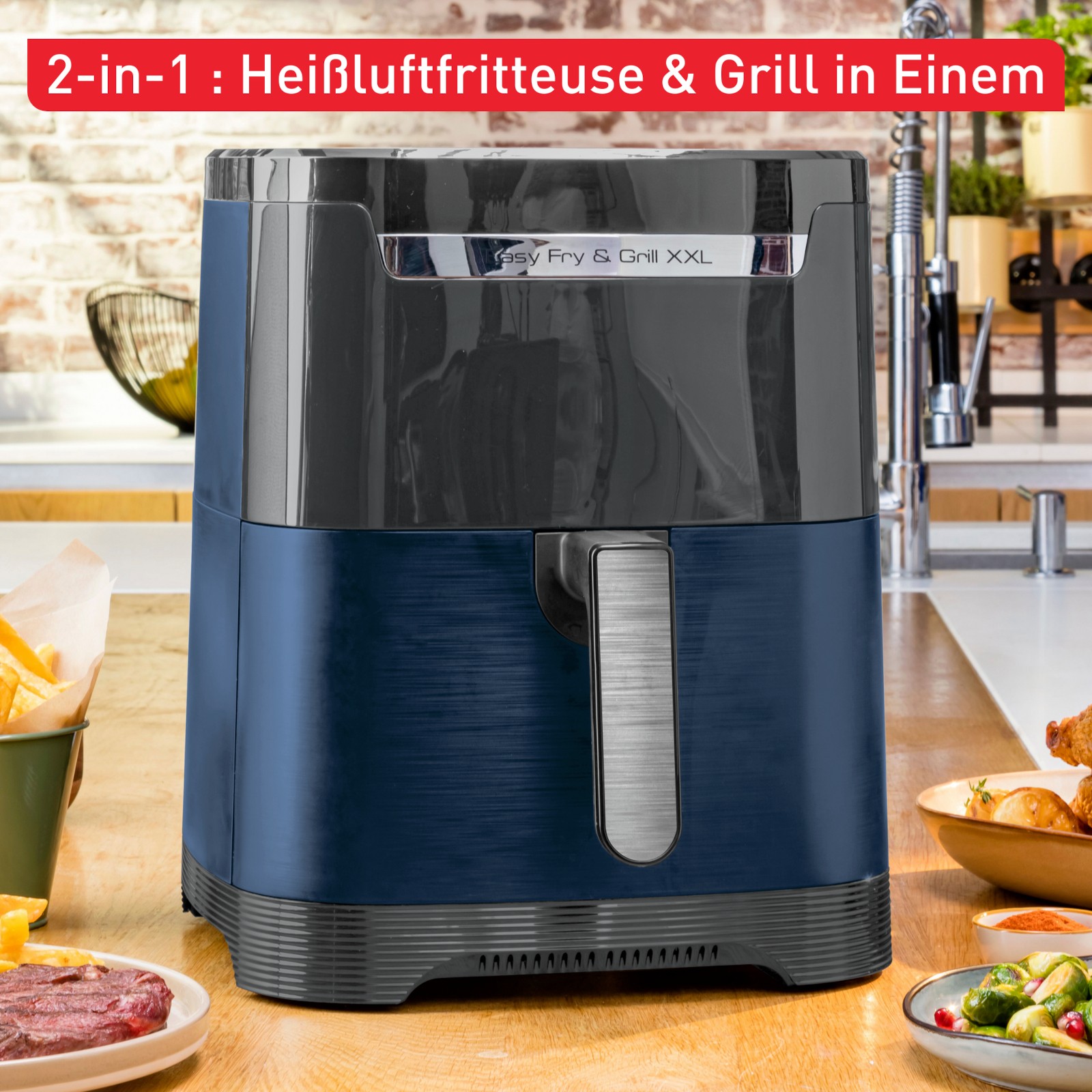 TEFAL Heißluftfritteuse Air Fryer XXL 6,5 L Fritteuse Easy Fry & Grill 1830 Watt - Bild 3 von 9