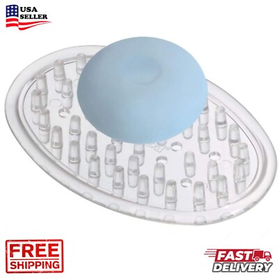 iDesign Plastic Soap Saver, Holder Tray for Bathroom Counter, Shower, Kitchen