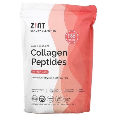 Zint Collagen Hydrolyzate Pure Protein 32 унции 907 г Без молочных продуктов, без глютена,