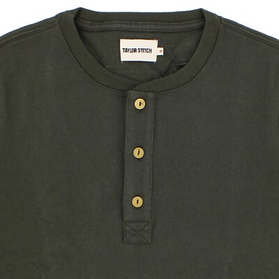 Taylor Stitch Shirt, Men's The Long Sleeve Heavy Bag Henley MSRP: $70