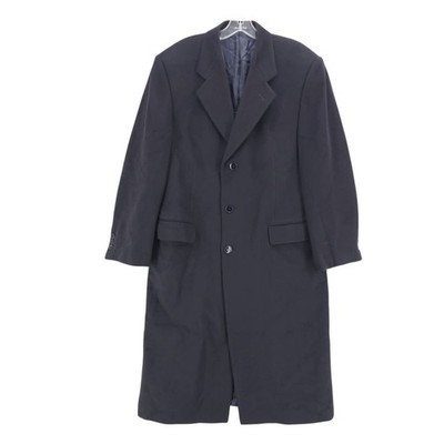 BRANDOLINI Dark Blue Pure Cashmere Coat Made in ITALY Size Tag 48 - Chest 44"