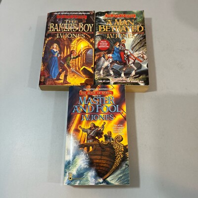 The Book of Words Trilogy by J.V. Jones Paperback Lot Baker's Boy Betrayed Fool