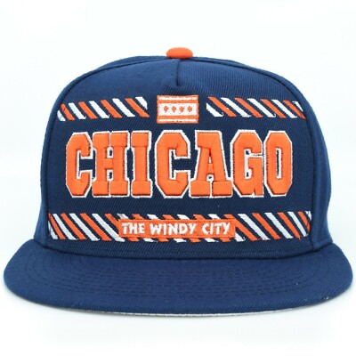 Chicago The Wind City Kings Choice Adjustable Era Navy Blue Snapback Hat Cap New