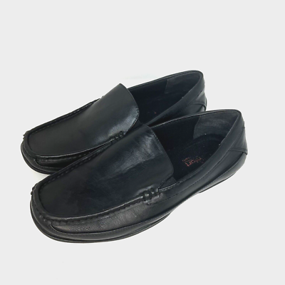 Dexter Comfort Black Faux Leather Loafers Slip On Shoes Casual