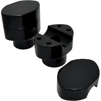 LA CHOPPERS Black Handlebar Riser Kit for Paughco Springers 1'' Bars