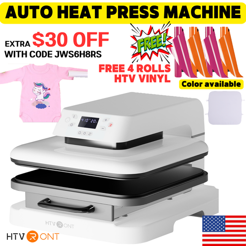 HTVRONT 15"x15" Auto Heat Press Machine Sublimation Printer Transfer HTV Vinyl