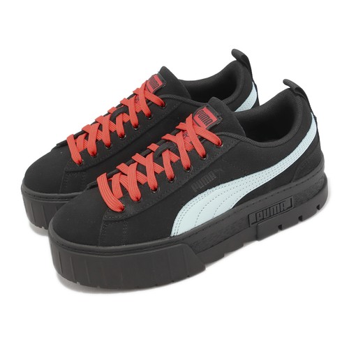 

Puma Wmns Mayze Suede X Dua Lipa Black Blue Glow Women Casual Platform 387294-05, Черный, Mayze Sd X Dua Lipa
