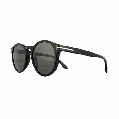 Pre-owned Tom Ford Sunglasses Ian 0591 01a Shiny Black Gray Smoke Gradient