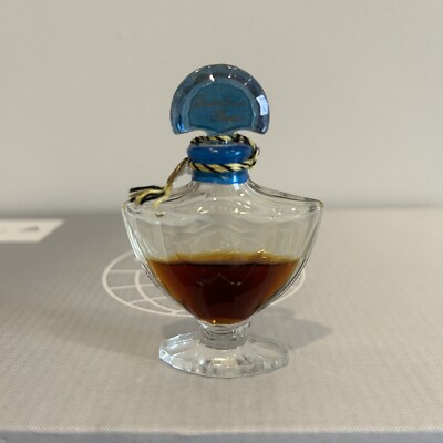 Guerlain Paris Shalimar Splash Vintage Mini 1/3 oz 40% Full Blue Fan Rope