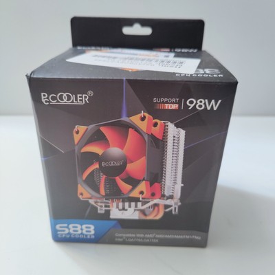 Pccooler S88 CPU Cooler Fan With 2 Heat Pipes 4 Pin 8cm PWM Mute Fan Cooling...
