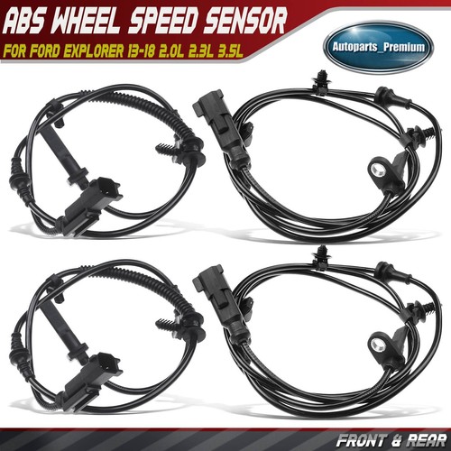 4Pcs Front & Rear ABS Wheel Speed Sensor for Ford Explorer 13-18