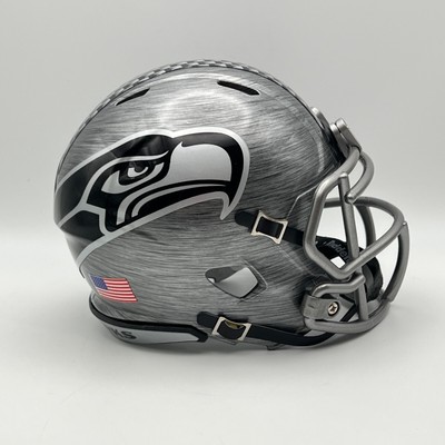 Seattle Seahawks CUSTOM Stainless Steel Hydro-Dipped Mini Football Helmet