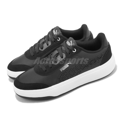 Puma Tori Laser Cut Black Grey White Женские повседневные туфли на платформе 389341-02