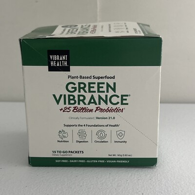 Vibrant Health Green Vibrance 15 To Go packets 12.1g - 01/25