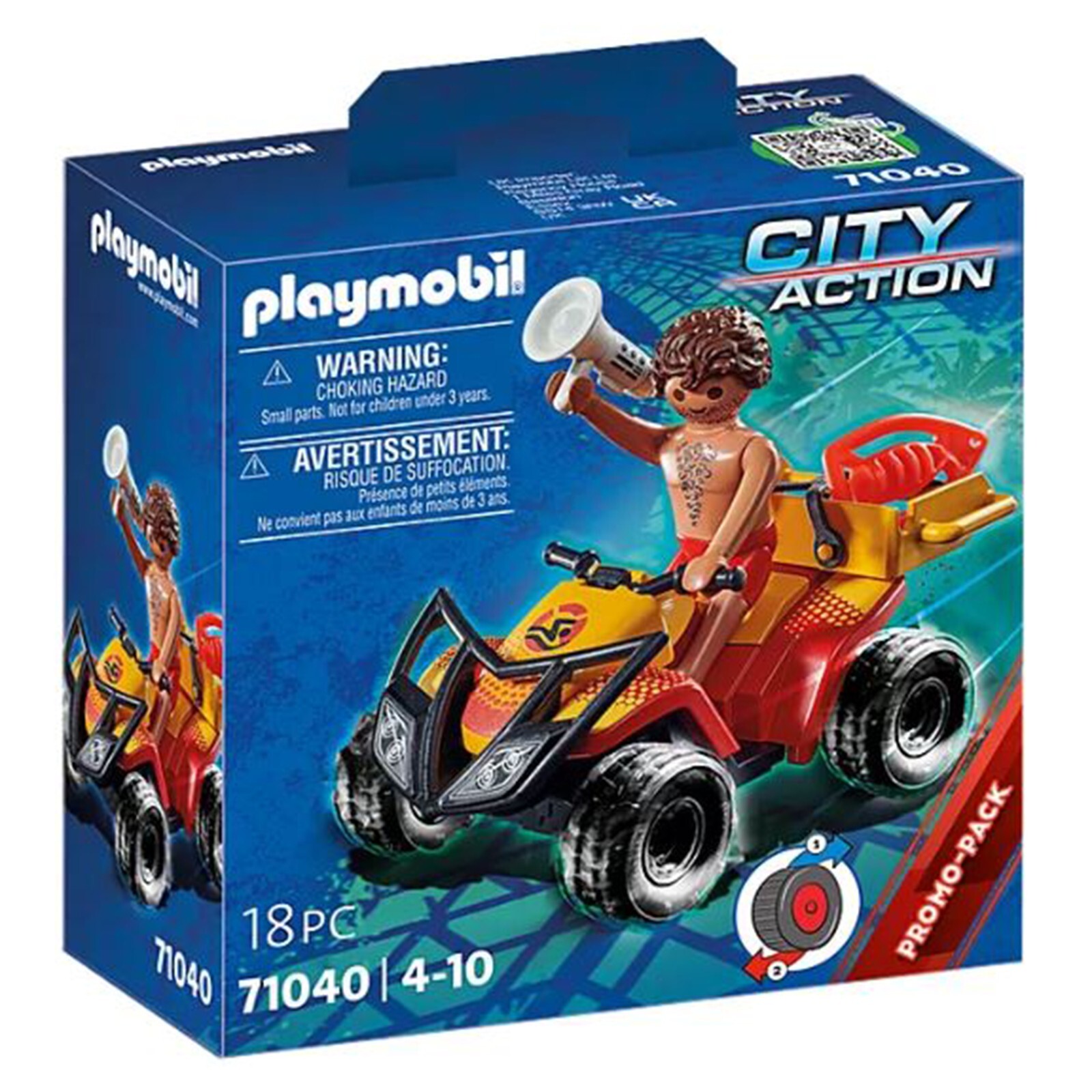 Набор для строительства квадроциклов Playmobil City Action Пляжный патруль 71040 НОВЫЙ