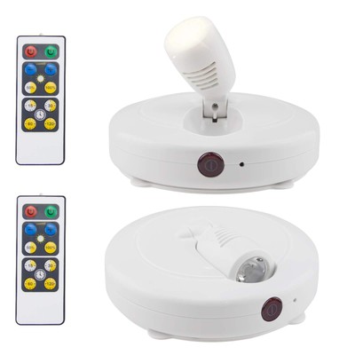 Wireless LED Spotlights 2 Pack Accent Lights Puck Lights with 2 Remote, Indoo...