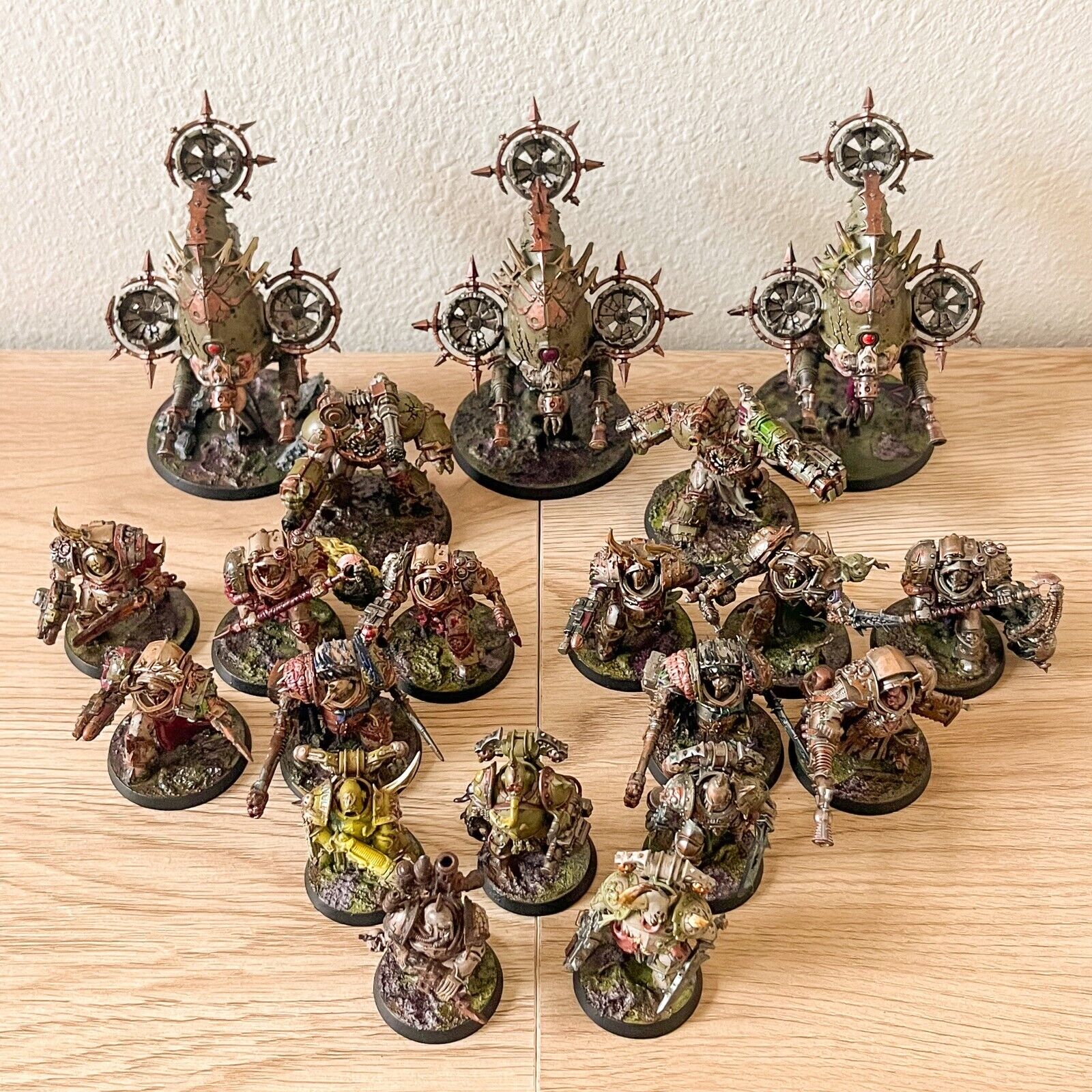 Warhammer 40k Chaos Space Marines - Painted Death Guard Army Warhammer 40k Chaos Space Marines - Painted Death Guard Army