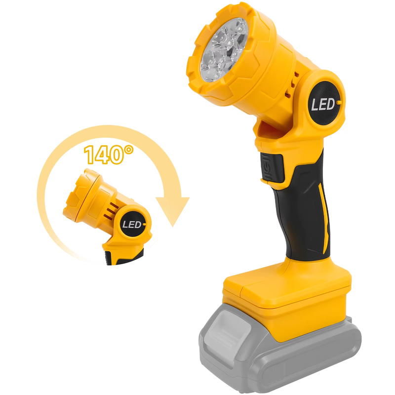 Cordless LED Work Light for Dewalt 20V Battery 10W 500LM 2 Lighting Mode Portabl