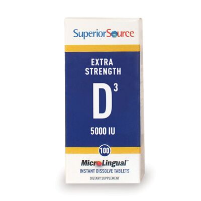 Superior Source Витамин D 5000 МЕ - Extra Strength 100 Sublingual Tablet