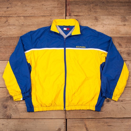 tommy hilfiger windbreaker yellow blue red