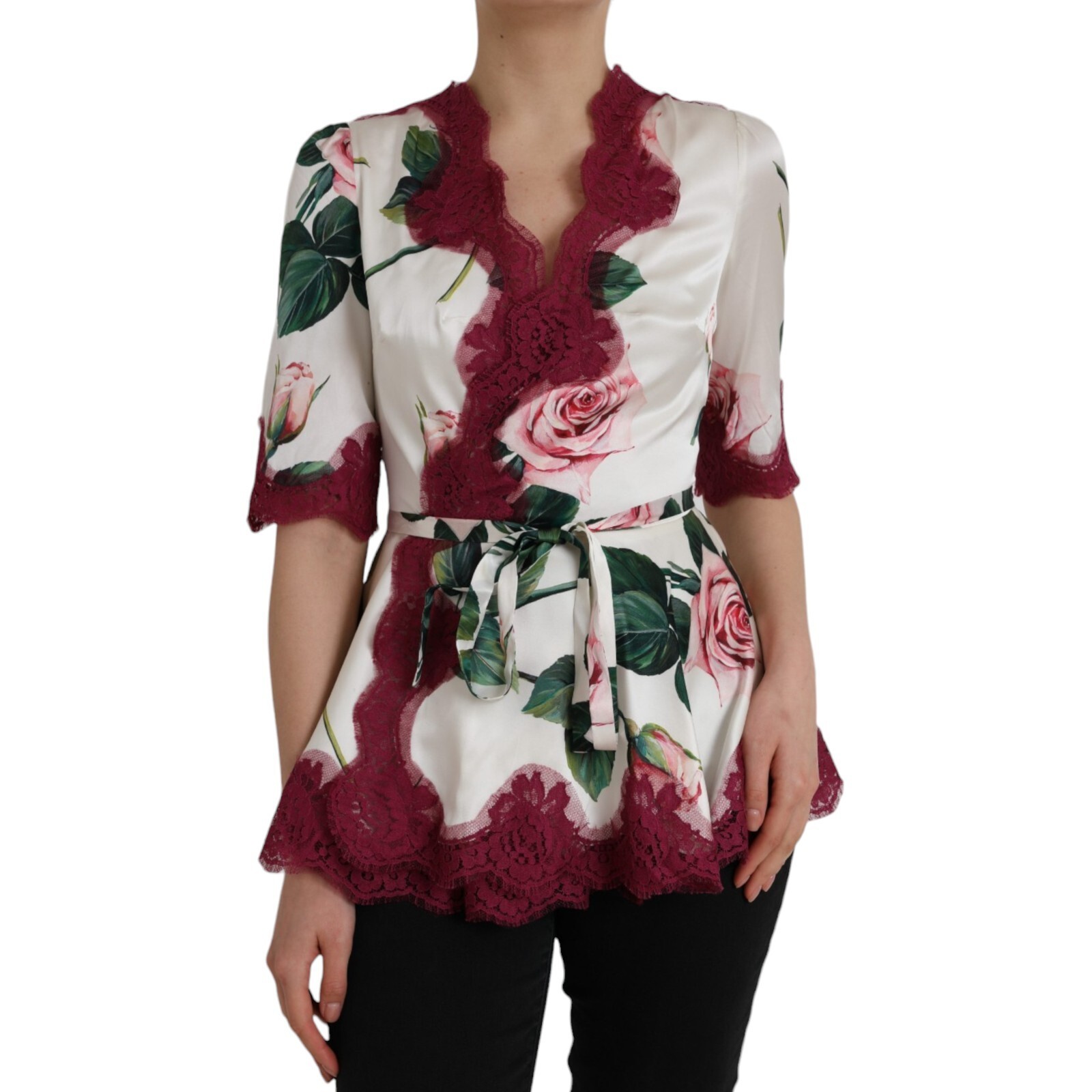 【送料&関税込】Dolce & Gabbana Blouse In Logoed Floral Dolce & Gabbana - Girls Lemon & Cherry Print Cotton Blouse