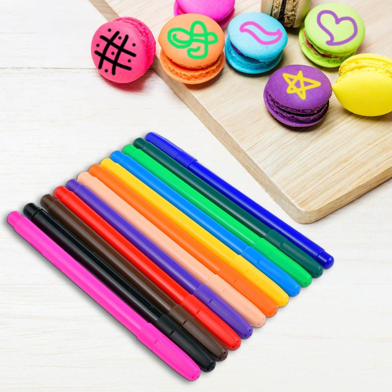 12-Color Food Grade Coloring Markers Edible Markers for Cookie Decorating