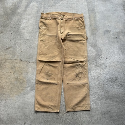 パンツ 80s carhartt duck double knee 80s Carhartt DOUBLE KNEE BROWN DUCK PAINTER WORK PANTS MADE