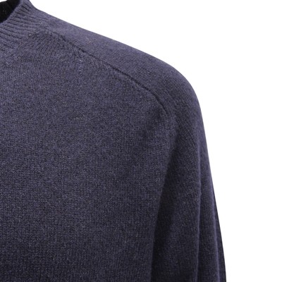 BROOKSFIELD 9587AV MAGLIONE UOMO BROOKSFIELD MAN CASHMERE SWEATER BLUE