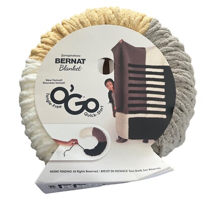Bernat Blanket O'Go Yarn Milk and Honey 10.5 oz 300 g NEW Super Bulky 6 weight
