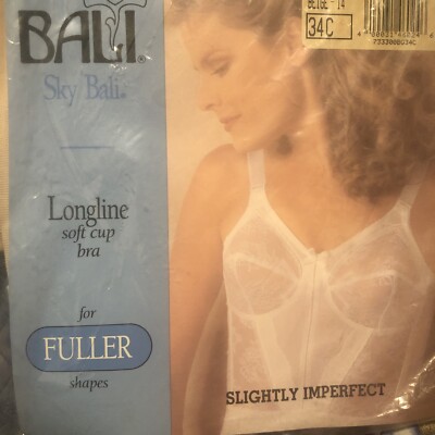 Vintage 1990s Bali Sky Bali Longline Soft Cup Bra Beige 4751 Sz 34C NWT