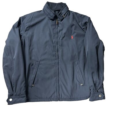 Polo Ralph Lauren Men Jacket Full Zip Perry Wind Breaker Mock Neck Coat Size XXL