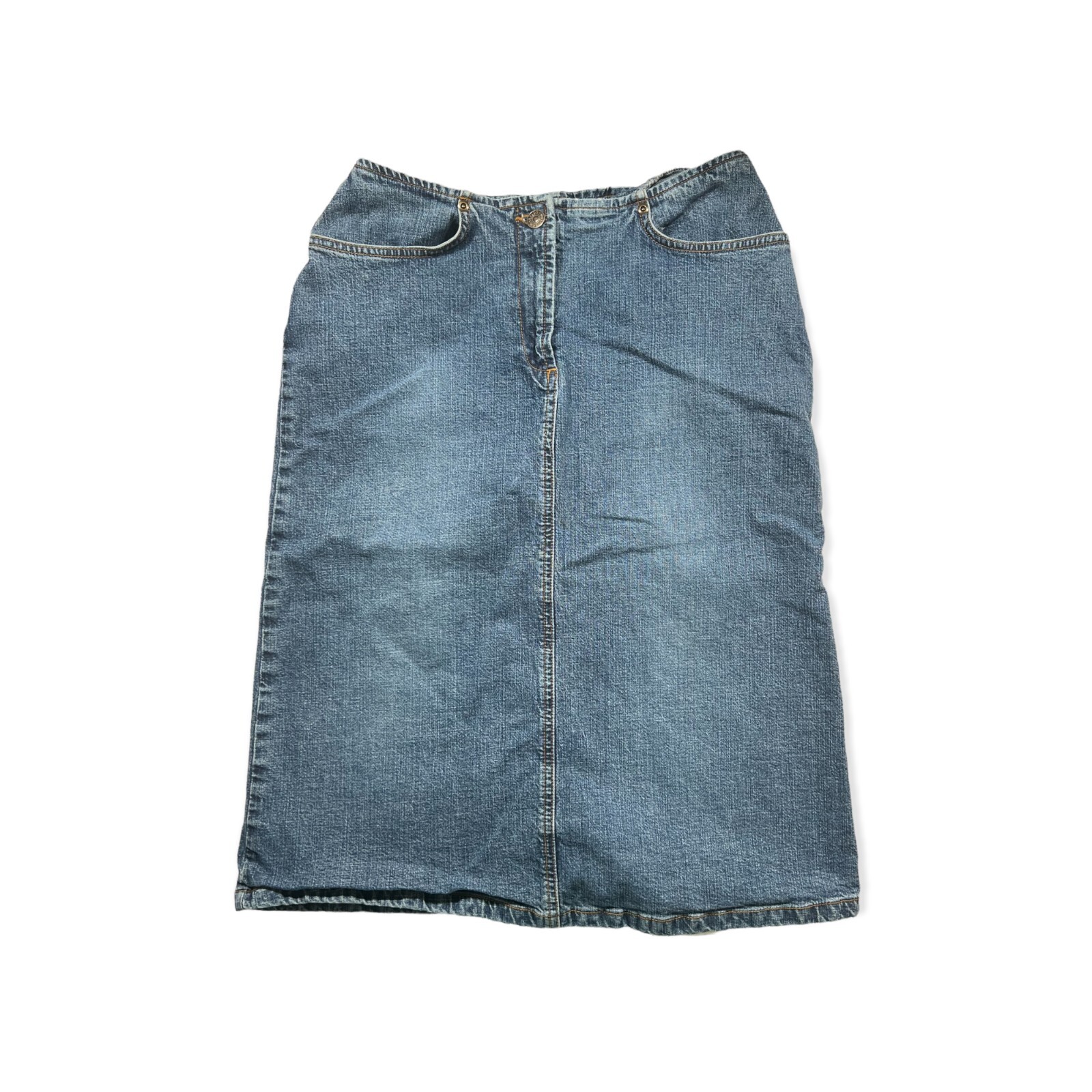 スカート Harper Tassel Pocket Denim Long Skirt BLUE Autumn Vintage Blue Denim denim skirt with High Waist and