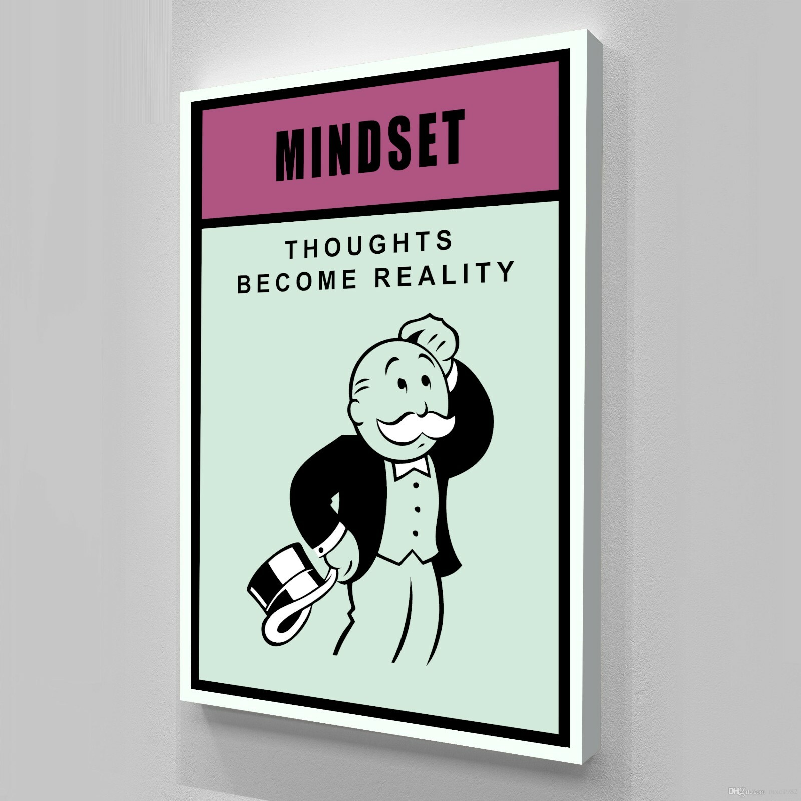 Set of 9 Monopoly ed3 Motivation Success Work Gift Decor Wall Art POSTER CANVAS