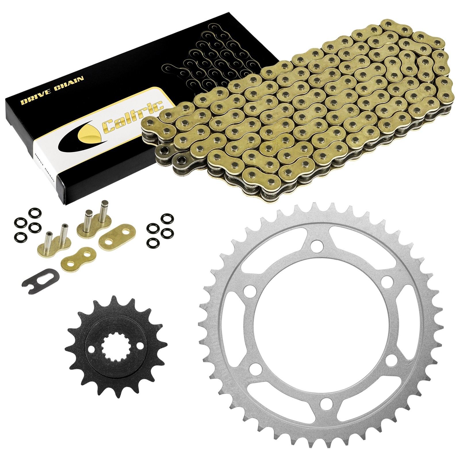 500.300セット Golden O-Ring Drive Chain & Sprocket Kit for Kawasaki EN500C