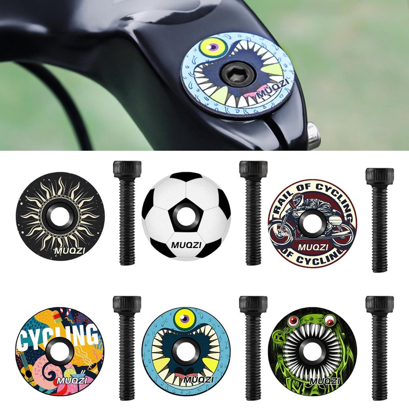 Bicycle Headset Top Cap Mixed Aluminum Alloy Bike Stem Cover Lightweight Bolt